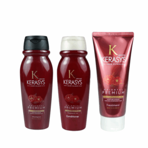 Kerasys – Trio Oriental Premium Red Camellia Oil EX – Shampoo 200ml + Mask 200ml + Condicionador 200ml -Novas Embalagens